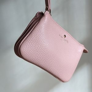 Kate Spade Natasha Larchmont Avenue mini coin card wallet chalk pink leather